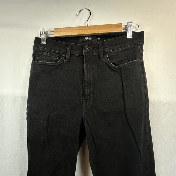Hudson Barbara Bootcut Jeans High Rise Distressed Because The Night Black 30 EUC - Picture 10 of 11